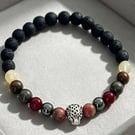 Strength, Confidence & Grounding – Handmade Men's Gemstone Bracelet