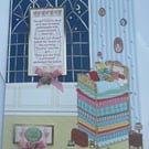 The Princess and the pea fairy tale little girls birthday card