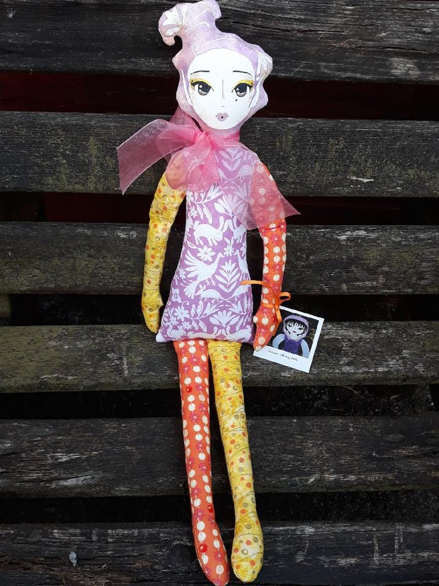 Fantasy Autumn Whimsy  fabric doll