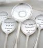 Boars Head Carol Spoons, set of 5, hand stamped vintage spoons for Xmas - Image 2