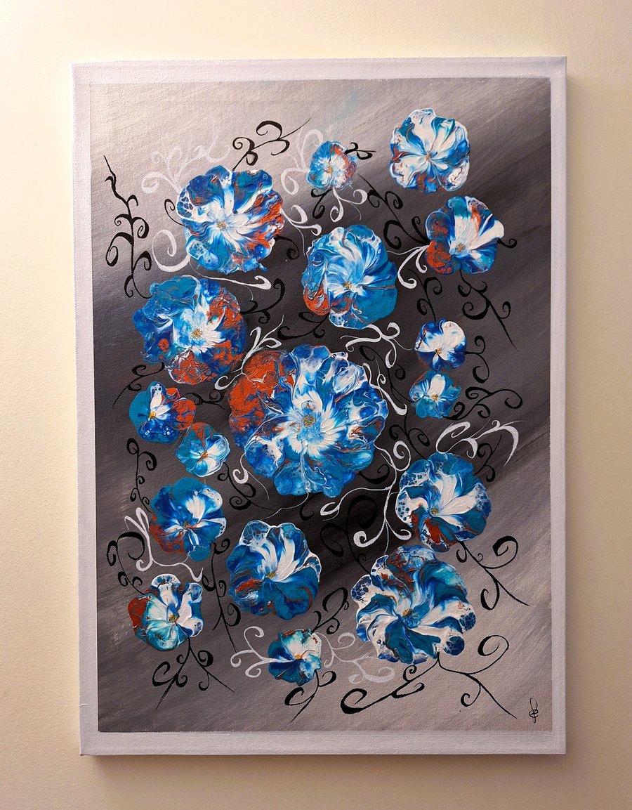 Original Abstract Painting - Abstract Art – Floral Paintings - Home Decor