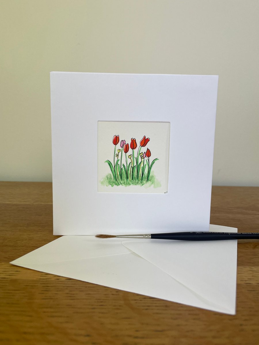 Hand Painted Greetings Card.