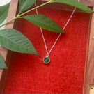 Summer Seconds 'Enchanted' Green Agate pendant necklace