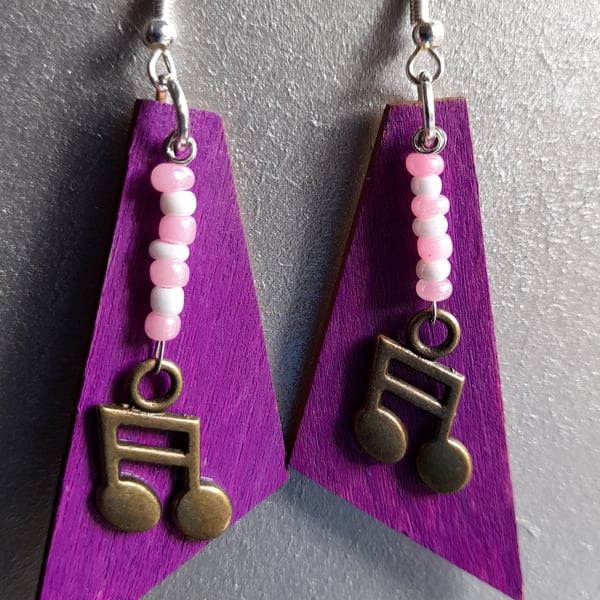 Music note earrings