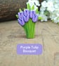Tulip Brooch, Handmade Tulips Pin, Orange Tulip Bouquet, Wooden Flower Badge - Image 10