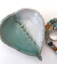 Ring, earring dish, pottery, giftware, turquoise, white, home decor - Image 3