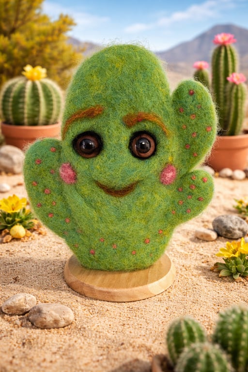 Needle Felted Cactus, Wool cacti, Felt succulent, felt cactus, cactus lover gift