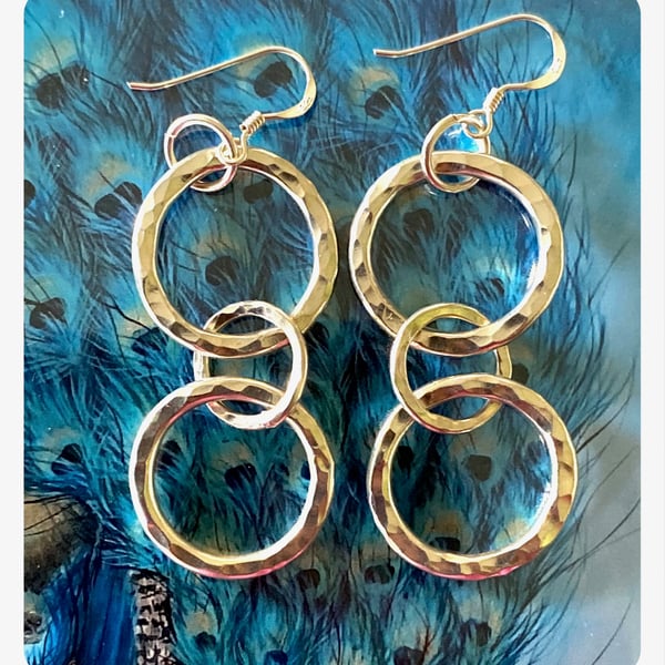 Sterling Silver Hoop Earrings - 3 Hoop