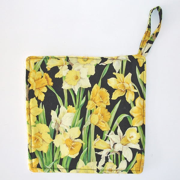 Daffodil Pot Holder Potholder Grab Mat Kitchen Cookware Pad Spring Flowers