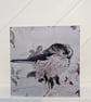 Long-Tailed Tit Embroidery Art Greeting Cards