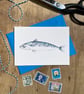 Holy Mackerel Illustrated Blank Greeting Card