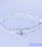 Sterling Silver Bee Bracelet Stretchy Handmade Dainty Pretty  - Image 5
