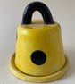  Mini yellow polka dot ceramic cloche.  - Image 3