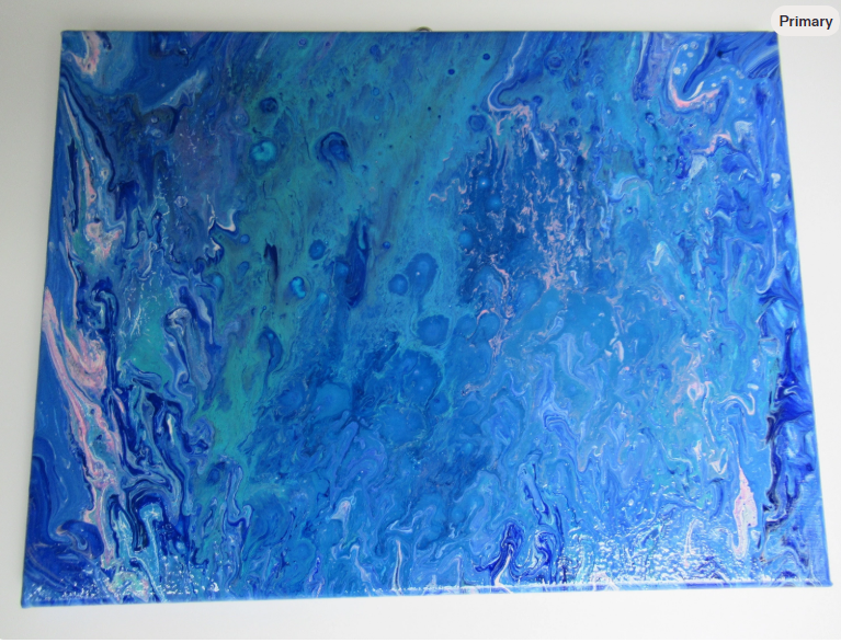 "Oceanic Bliss 2 " Original Handmade Abstract Acrylic Painting