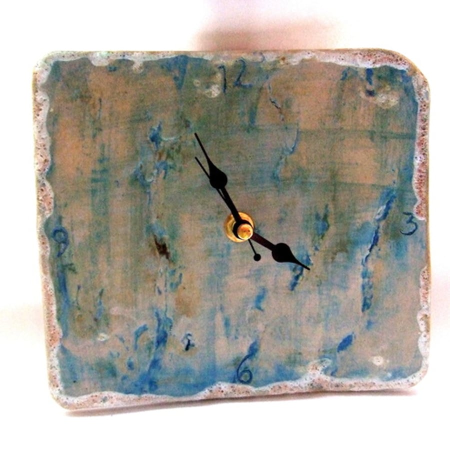 Blue Ceramic Clock