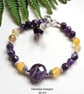 Designer Amethyst & Rutilated Quartz Bracelet  - Image 7