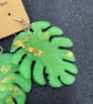 Monstera leaf resin dangle earrings - Image 3