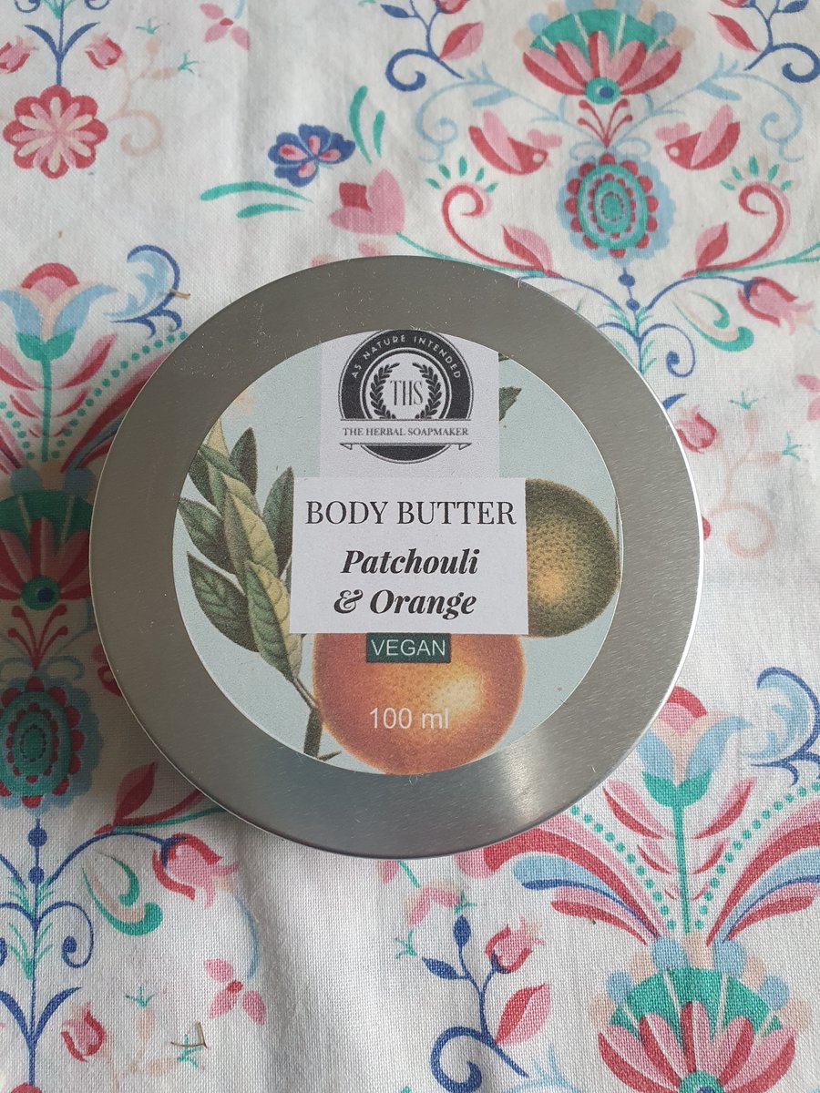 Patchouli & Orange, whipped body butter, whipped, vegan 100ml