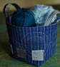 Handmade Fabric Storage Basket, Project Bag - Image 1