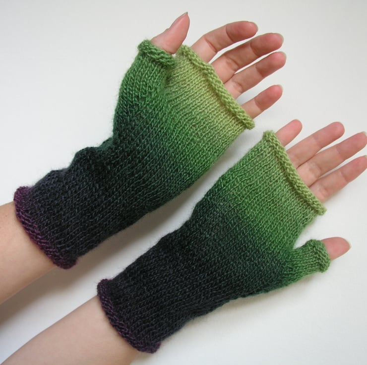Hand Knitted Wrist Warmers Folksy