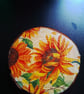 Woodslice decoupage coaster