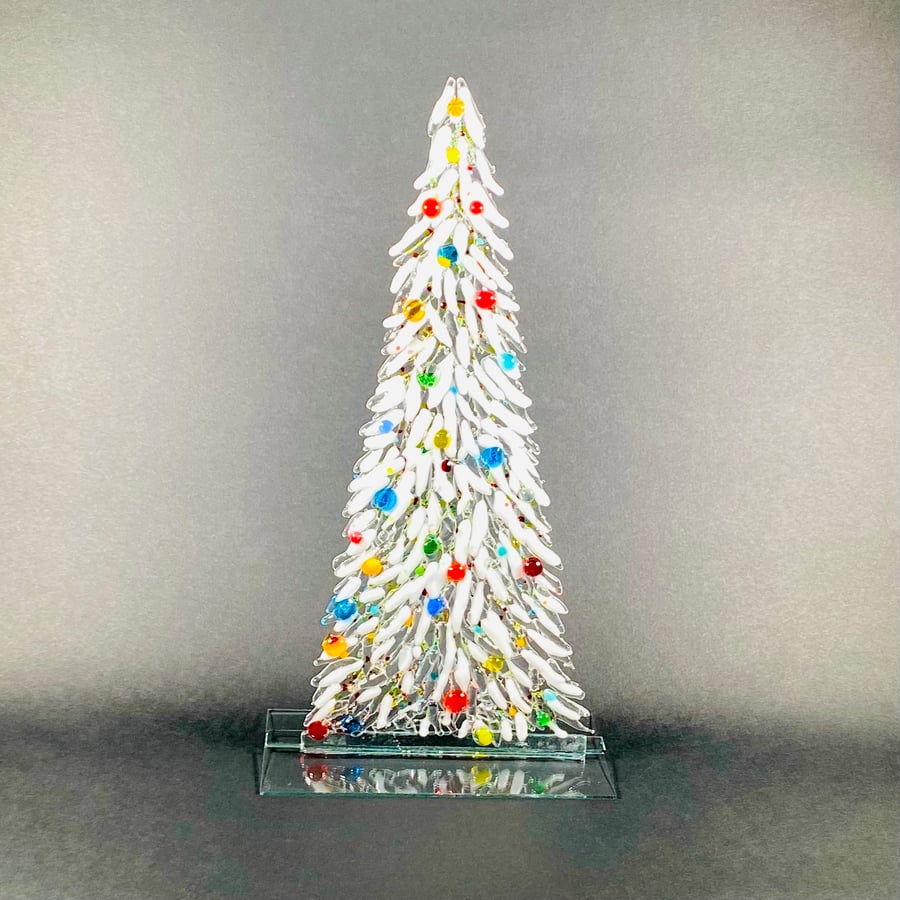  large fused glass  tree-Christmas decoration