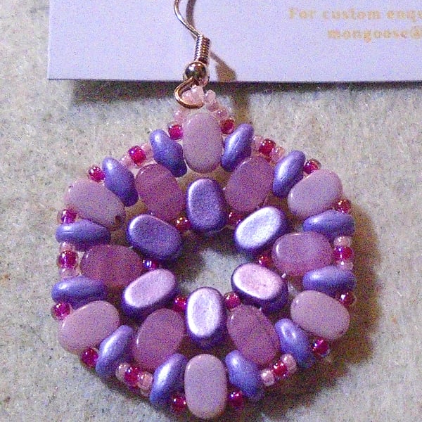 Hexagonal bead earrings (customisable)