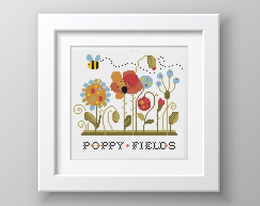139 - Field of Poppies - Cross Stitch Pattern
