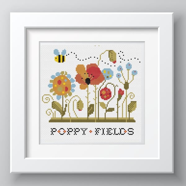 139 - Field of Poppies - Cross Stitch Pattern