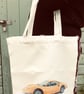 Ferrari 246 Dino (Yellow) - Shopping Tote Bag - Approx Size 39x37cm plus Handles - Image 3