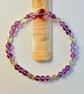 Amethyst And Moonstone Bracelet With Amethyst Heart - Handmade In Devon - Image 2