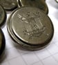 10 Large Pewter Hepton Buttons - Image 3