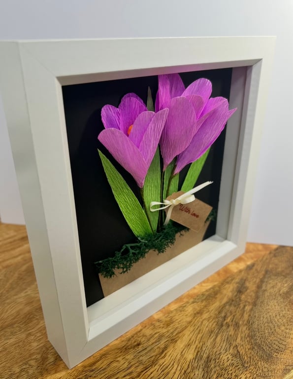 Crocus crepe paper flowers 