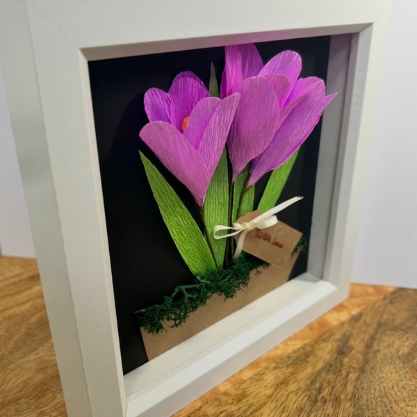 Crocus crepe paper flowers 