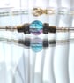 Dainty Iridescent Beaded Necklace Colourful Jewellery Statement Choker Handmade 