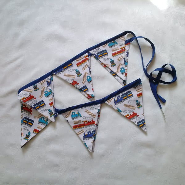Train bunting, nursery, playroom, boys bedroom