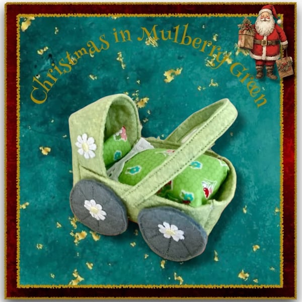 A Tiny Felt Pram for the  Baby Pip Squeaks