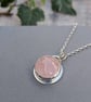 Sterling Silver Rose Quartz Statement Gemstone Necklace - JBJ2080 - Image 3