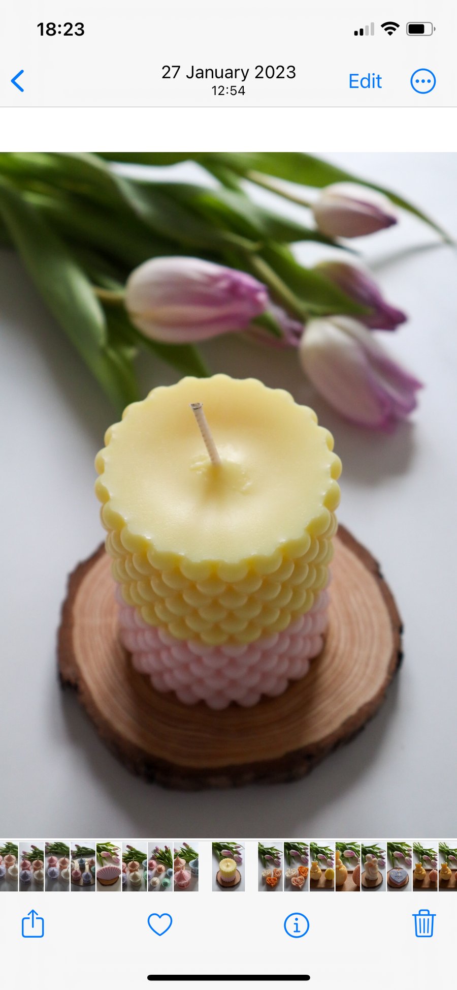 Bubble Cylindrical Candle