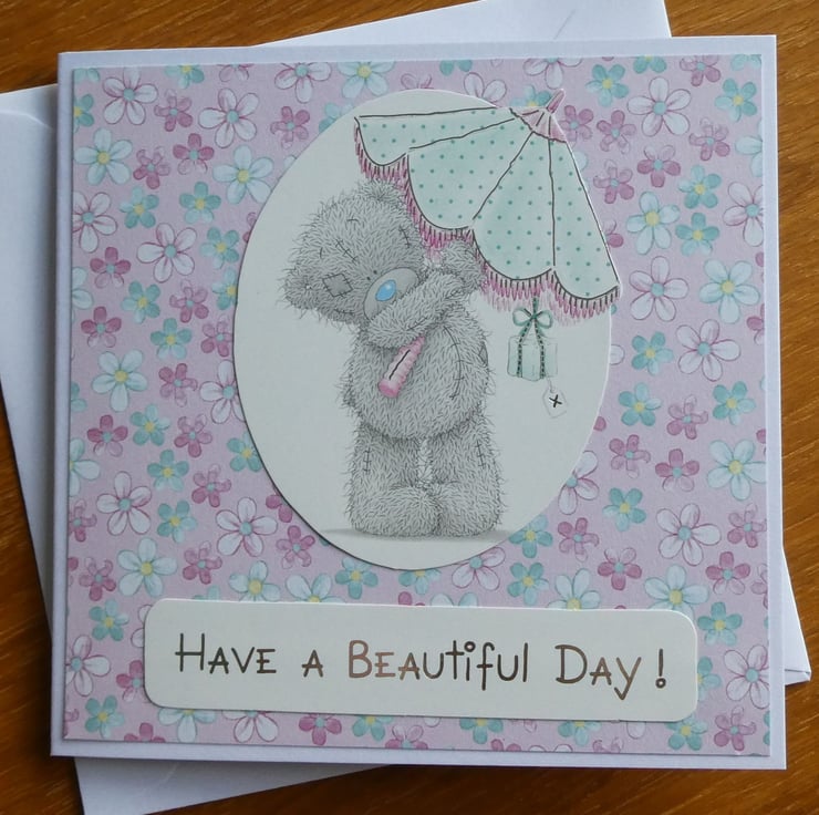 Tatty Teddy Birthday Card Have a Beautiful Day Folksy