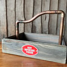Wood and copper trug