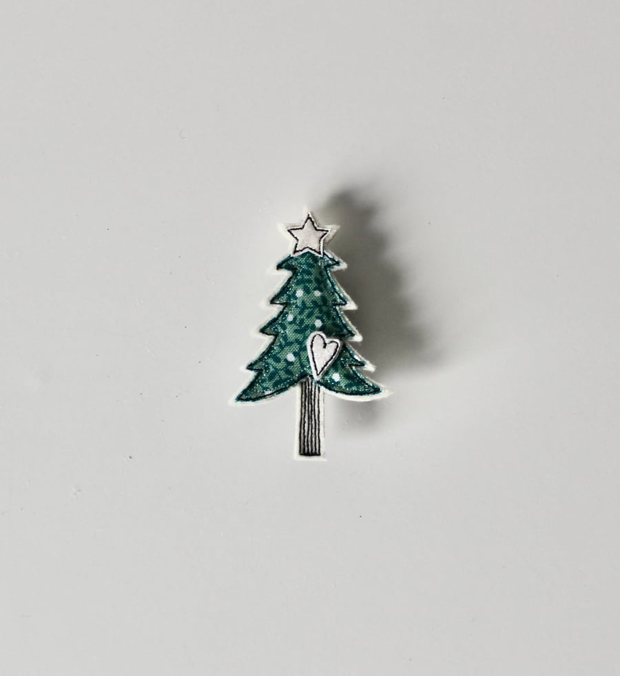 'Christmas Tree' - Handmade Brooch