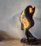 Sculptural wood torso lamp - Image 1