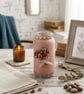 Handmade Taupe Yarn Wrapped Vase - Crochet Trim and Rustic Flower Detail - Image 2