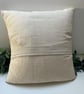 Square Cushion in a Floral Pink & Beige cotton & linen fabric - Home Decor - Image 3