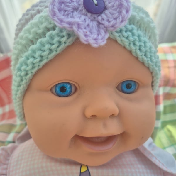 Baby Turban Hat to fit 3 to 6 months
