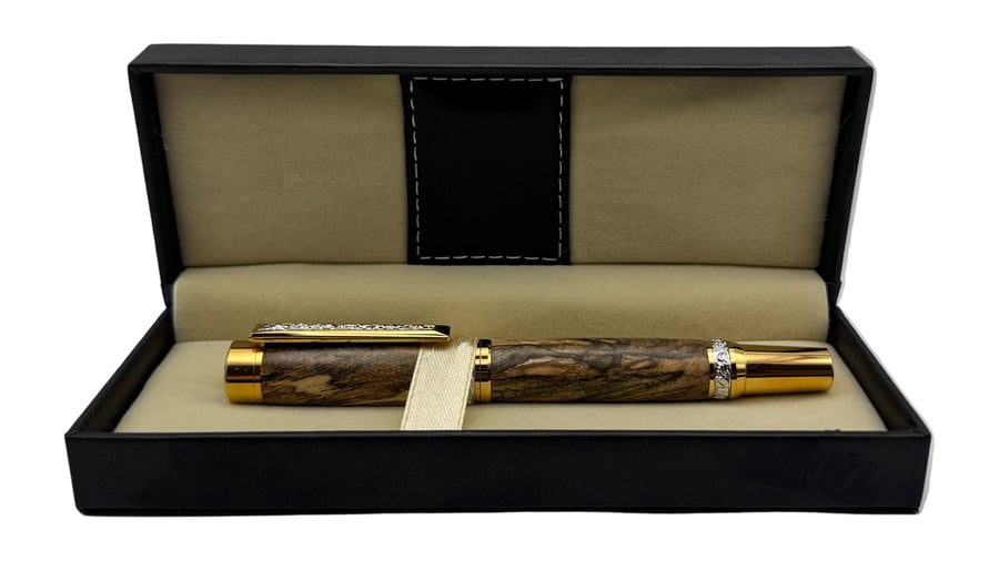 Bounty Fountain Pen - Exhibition Grade Spalted Hackberry