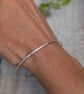 Sterling Silver 'Meadow' Patterned 2mm Bangle - JBJ5021 - Image 2