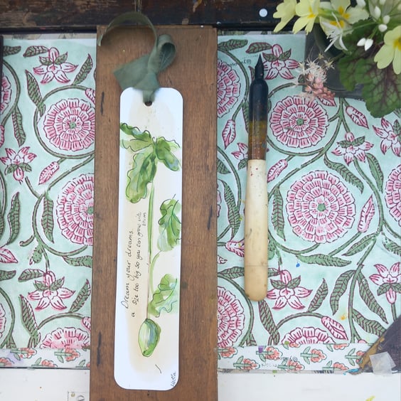 Hand made bookmark for a nature and plant lover.  