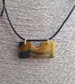 Tiger eye pendant on leather cord - Image 1